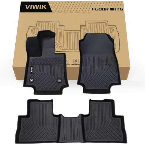 VIWIK Floor Mats for 2019-2025 Toyota RAV4 (Not Hybrid) Fit All-Weather Custom, Car Mats with Anti-Skid Design, 1st & 2nd Row Full Set - style: Fit for Toyota RAV4 2019-2025(Not Hybrid)