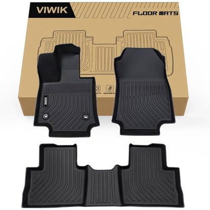 VIWIK Floor Mats for 2019-2025 Toyota RAV4 (Not Hybrid) Fit All-Weather Custom, Car Mats with Anti-Skid Design, 1st & 2nd Row Full Set - style: Fit for Toyota RAV4 2019-2025(Not Hybrid)