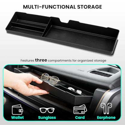 Center Console Organizer Tray Compatible with Hyundai Santa Fe 2024 2025 2026, Front Passenger Storage Organizer Glove Box for 2024-2026 Santa Fe Interior Accessories