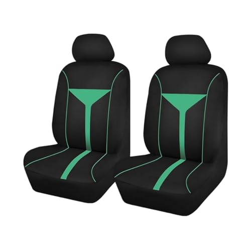 Zpana Car Seat Covers for Front Seats, Breathable Washable Dustproof, Vehicle Seat Protector Accessories (Green) - color: Green, size: Front Set