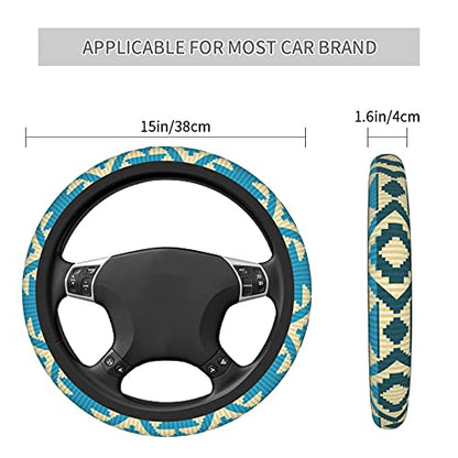 Custom Stretchy Neoprene Car Steering Wheel Cover, Add Your Own Personalized Text Message Image Anti Slip and Sweat Absorption Universal Fit Vehicle, SUV, Trucks