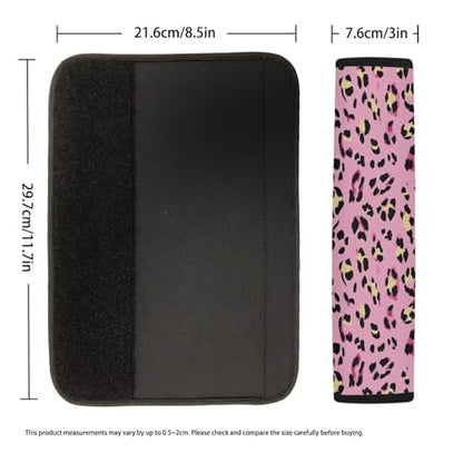 Dreaweet Car Seat Belt Cover Pad Pink Cheetah Print Seatbelt Covers for Women Leopard Print Car Accessories Pack Seat Belt Shoulder Pad Soft Comfortable Seatbelt Cushion - color: Pink Cheetah Print