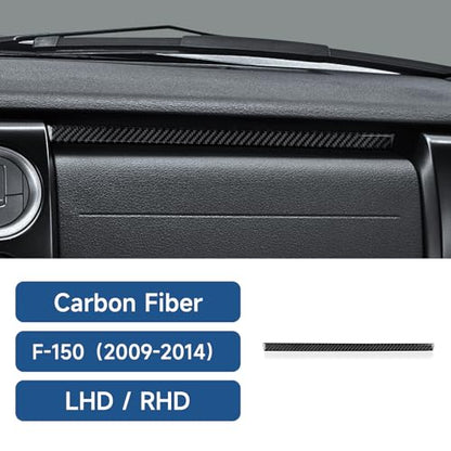 Car Passenger Dashboard Panel Strip Sticker Carbon Fiber Decal Interior Trim Cover for Ford F150 2009 2010 2011 2012 2013 2014 Accessories