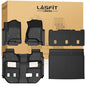 LASFIT Floor Mats & Cargo Liner with Backrest Mat 2015-2020(Only 7 Seat) for Chevy Suburban & GMC Yukon XL(Only Yukon XL, Not Fit Yukon), All Weather TPE Custom Fit Car Floor Liner, Not Fit 8/9 Seats - size: Suburban/Yukon XL/Eacalade ESV 7 Seats 2015-202
