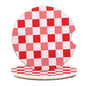 2 Pack Universal Ceramic Car Coasters，Ceramic Stone with A Finger Notch for Easy Removal of Car Cup Holder Coaster(Pink Plaid) - color: Pink Plaid