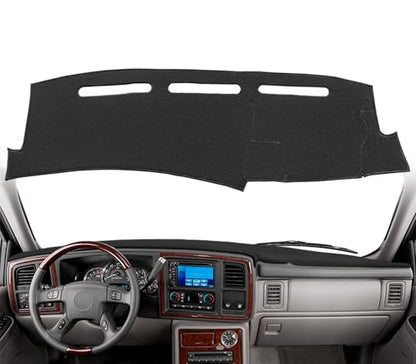 Dash Cover Mat Custom Fit for Cadillac Escalade Dashboard Pad Cap Carpet Protector K274 (Black) - color: Black
