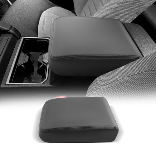 CDEFG for 2025 2026 Toyota 4Runner Center Console Cover Armrest Box Cover for 4Runner (SR5 /TRD Sport/Off-Road/Premium/Limited/Platinum/Trailhunter) Accessories Console Arm Rest Protector - color: Toyota 4Runner Thin Black Leather