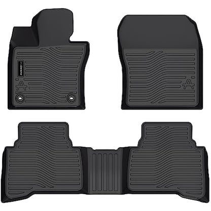Auxko All Weather Floor Mats Fits for Toyota Prius & Prius Prime 2023 2024 2025 2026 TPE Rubber Liners Accessoires for Prius Odorless All Season Guard Anti-Slip Car Protector Mats Black - size: prius|23-2026|floor mats