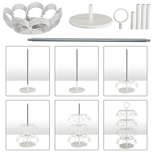 Coffee Pod Carousel Holder,Compatible with K-Cups Organizer Compatible with 36 Cup Pods,Spins 360-Degrees - color: WHITE