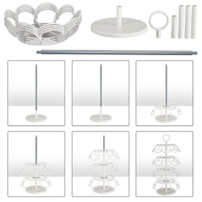 Coffee Pod Carousel Holder,Compatible with K-Cups Organizer Compatible with 36 Cup Pods,Spins 360-Degrees - color: WHITE