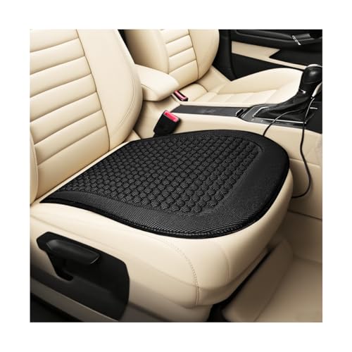 Car Front Seat Bottom Cover, Cool Breathable Anti-Slip Vehicle Driver Seat Protector Cushion, Comfortable Auto Interior Chair Protection Pad Mat, Universal for Truck SUV Sedan (Black) - color: Black