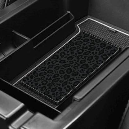 Leather Car Registration and Insurance Card Holder, Cute Car Accessories Vehicle Glove Box Car Organizer for Documents, Cards, License Luxury Black Leopard - color: Luxury Black Leopard