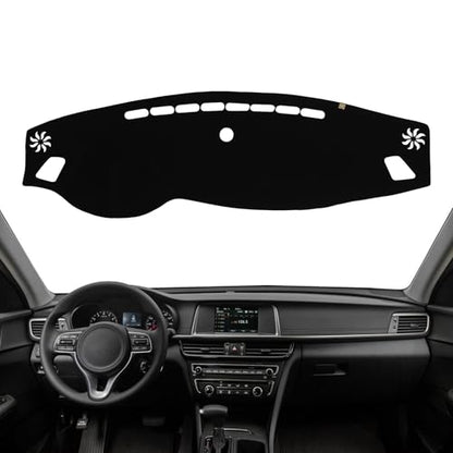 Dashboard Cover Dash Mat Fit for K-ia Optima / K5 2020-2017 (Without HUD Models),Car Dash Board Mat Anti-Glare Carpet,Non-Slip Pad Sunshield Protector (Black)