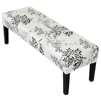 FUANGUI Floral Bench Cover,Stretch Dining Bench Cover for bedrooms, Living Rooms, Kitchens, Protector Chair Bench Piano Bench Seat Covers Stool Slipcover Removable, Washable - 01 - color: 01