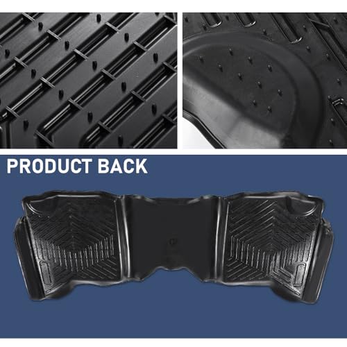 PIT66 Floor Mats Set Compatible with 2009-2018 Dodge Ram Crew Cab, (Not Fit Tradesman Quad Cab) TPE 3-Piece Premium, Black All Weather Protection Floor Liners Mats Set (4 Full Size Doors) - size: Fit Dodge Ram Crew Cab 2009-2018 | 3PCS