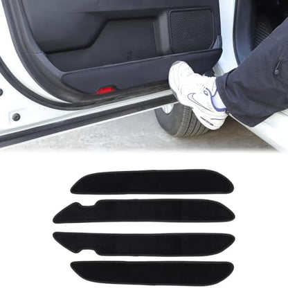 Car Door Anti Kick Pads Compatible with Toyota Tundra CrewMax 2022-2026, 4PCS Inner Front Rear Doors Panel Kick Guards Protector Cover Velour Mat from Scratches,Footprints,Dirty Collision Accessories