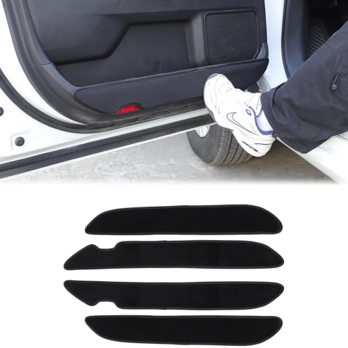 Car Door Anti Kick Pads Compatible with Toyota Tundra CrewMax 2022-2026, 4PCS Inner Front Rear Doors Panel Kick Guards Protector Cover Velour Mat from Scratches,Footprints,Dirty Collision Accessories