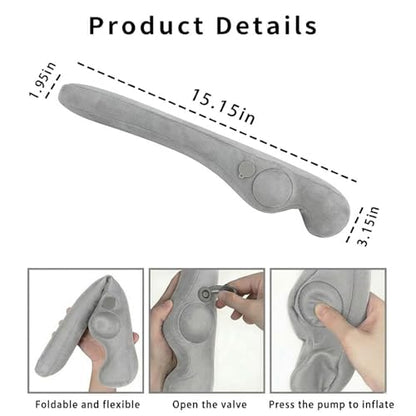 Inflatable Car Seat Gap Filler Strip - 2Pcs Suede Foldable Seat Gap Plug Blocker,Stop Dropping Items,Soft Interior Accessories for All Cars (Gray) - color: Gray