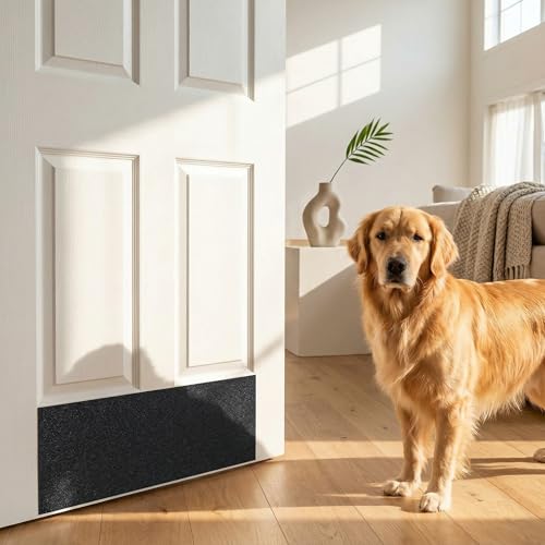 10 Pack Dog Nail Scratch Board, Self-Adhesive Scratch Pad for Dogs Replacement Pet Door Scratcher Shield, No Drilling Door Guard to Protect Doors, Nail File Pad for Dogs Cats, 14.3*9.8 Inch