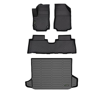Automotive Floor Mats & Cargo Liner for GMC Terrain 2018-2024 & Chevrolet Equinox 2018-2024(Not for EV) All Weather Protection Full Set- Black - style: 6) For Terrain/Equinox 2018-2024 Set