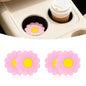 Car Cup Holder Coaster, 4PCS 2.75" Universal Non-Slip Pink Flower Car Cup Holder Insert Coasters, Car Interior Accessories (Pink) - color: Pink