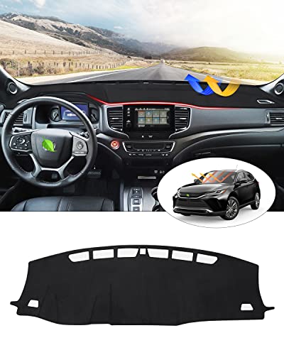 Cartist Dashboard Cover for 2019-2025 Honda Passport/ 2016-2022 Pilot/ 2017-2025 Ridgeline Accessories Dash Cover Mat Pad Anti-Slip Black(Without HUD) - size: Honda Passport 2019-2025