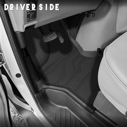 KARPAL Floor Mats for 2026-2007 Ford Econoline/E-Series E150/E250/E350, Custom Fit TPE All Weather Ford Econoline Accessories 1st Row Floor Liner - style: 2007-2026 | For Ford Econoline/E-Series | Front Liner