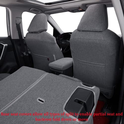 Custom Seat Covers Compatible with Select Toyota RAV4 Hybrid 2016 2017 2018 Models (Gray,Full Set) - color: Gray, size: 2016-2018 Hybrid only