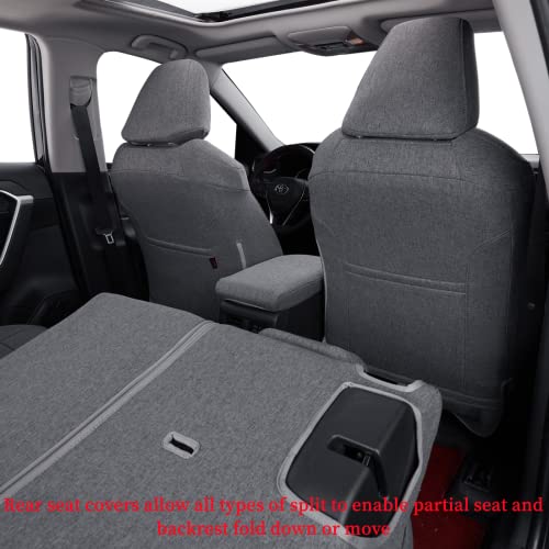 Custom Seat Covers Compatible with Select Toyota RAV4 Hybrid 2016 2017 2018 Models (Gray,Full Set) - color: Gray, size: 2016-2018 Hybrid only