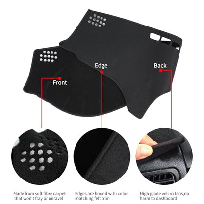 Dashboard Cover Dash Cover Mat Pad Custom Fit for Lexus ES350 2007 2008 2009 2010 2011 2012(Black) - color: 2007-2012 ES350 Black
