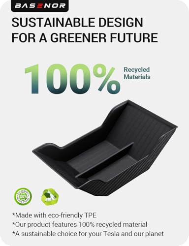 BASENOR Lower Center Console Organizer Tray for Model Y Model 3 (Proprietary Design) Bottom Storage Box Fit 2021-2024 Model Y 2021-2023 Model 3 - size: 2PCS For Tesla Model 3/Y (2021-2024)