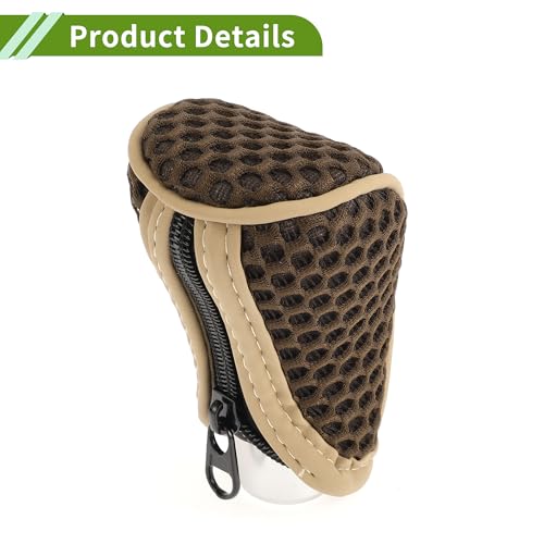 Universal Gear Shift Knob Cover Stick Shifting Handle Protector Manual Fabric 1 Pc Anti-Slip Dark Brown - color: Dark Brown Beige