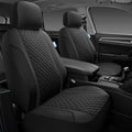 Skechers Seat Covers Contour Foam Cozy Fit,Leather Car Seat Covers, Car Seat Covers Front Seats Airbag Compatible, Universal Automotive Comfort for Most Cars, Vans, Trucks, SUV,Black