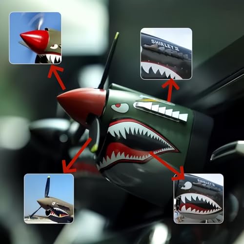 P-40 Fighter Car Air Vent Decoration, P-40 Warhawk Creative Propeller Car Decor, Easy Install Fits All Vents Unique Gift for Pilots, Aviation Lovers, Men