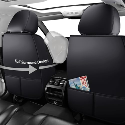 Nappa Leather Seat Covers Full Set for Honda Fit 2007-2020, 5 Seats Waterproof & Tear-Resistant Car Seat Cover Inside Zipper Design and Reserved Opening Holes(Standard Full Set/Black Red) - color: Black Red, size: Full Set Standard