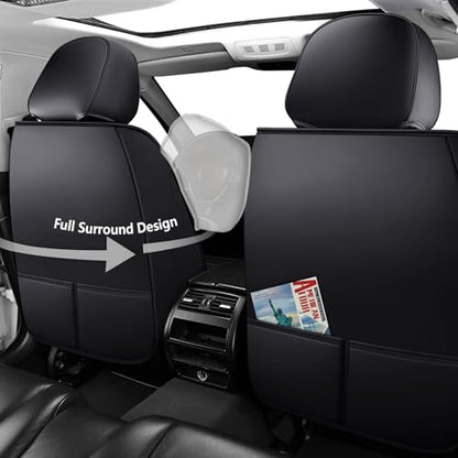Nappa Leather Seat Covers Full Set for Honda Fit 2007-2020, 5 Seats Waterproof & Tear-Resistant Car Seat Cover Inside Zipper Design and Reserved Opening Holes(Standard Full Set/Black Red) - color: Black Red, size: Full Set Standard