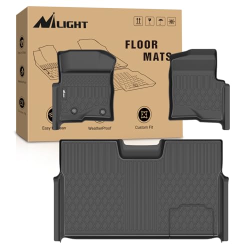 Nilight TPE Floor Mats for Ford F150 F-150 SuperCrew Crew Cab Bucket Seat 2010 2011 2012 2013 2014, All Weather Custom Fit Heavy Duty Floor Liners - color: 2010-2014 Ford F150 Crew Cab|Bucket Seat