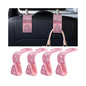 4PCS Bling Car Seat Headrest Hooks, Vehicle Back Seat Purse Handbag Hanging Holder with Crystal Rhinestone, Diamond Storage Organizer Hook, Universal Automotive Accessories (Pink)