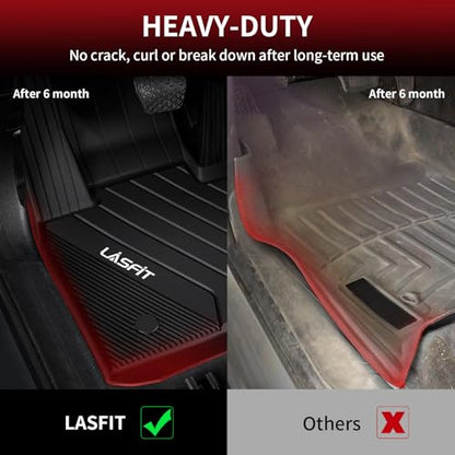 LASFIT Floor Mats Fit for BMW X3 2011-2017 & BMW X4 2015-2018 xDrive28i, xDrive28d, xDrive35i, M40i, Custom Fit TPE All Weather Waterproof Floor Liners Front & Rear Rows Car Mat, Black - size: 2) X3 2011-2017 | X4 2015-2018 | Floor Mats