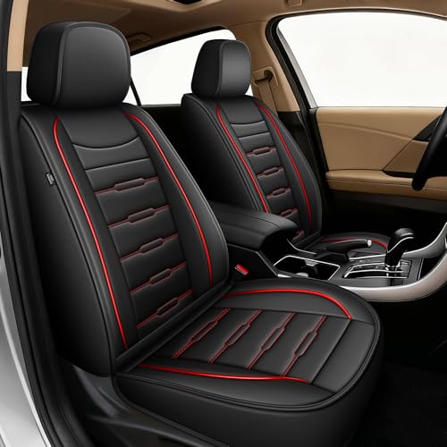 Car Seat Covers Custom Fit for Honda Accord 2003-2017 Only 2 Front Seats Faux Leather Car Seat Car Seat Protector Compatible Airbag Waterproof Accord Seat Covers Black&Red - color: #016 Black&Red, size: 1.Accord-2 Front Seat Covers Only
