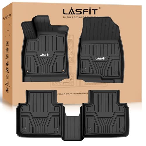 LASFIT Floor Mats for 10th Gen Honda Accord 2022 2021 2020 2019 2018 Sedan (Gasoline & Hybrid), All Weather TPE Custom Fit Anti-Slip Full Coverage Floor Liners,1st & 2nd Row, Black - style: 5）For Honda Accord | 2018-2022 | 1st & 2nd Row