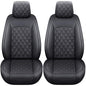 Toyota Tacoma Seat Covers Custom Fit 2005-2026 TRD Pro Magnetic Gray Limited SX Package Double Cab Pickup Truck Waterproof Leather Front Car Cushions (2 PCS Front, Black) - color: 2 PCS Front/Black