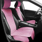 Elantrip 2PCS Front Car Seat Covers Pink Leather Auto for Women Airbag Compatible Diamond Pattern PU Seat Cover Universal Fitness - color: Pink, size: Front Set