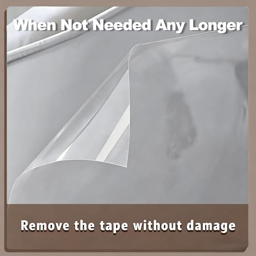 118"x8" Self-Adhesive Cat Scratch Protector Tape, Anti-Claw Couch Furniture Guard for Sofa Beds Doors Tables Walls, Clear Pet Scratch Deterrent