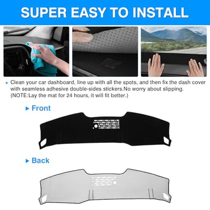 Autorder Dashboard Cover Mat for kia k4 2025 2026 Accessories Dash Cover Upgrade Flannel Dash Mat Sunshade Glare UV Rays Protector - size: 2025 2026 kia k4