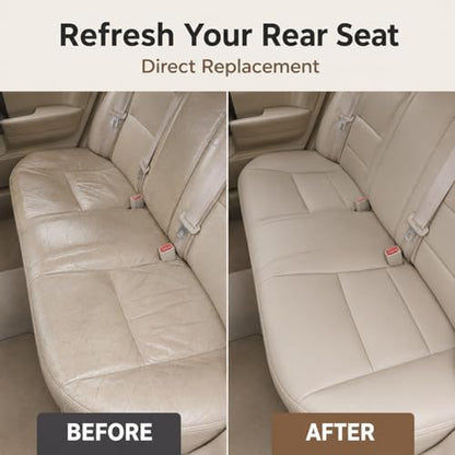 NLQR Back Car Seat Cover, Rear Bench Bottom Vinyl Cover Tan Compatible with Honda Accord 2008 2009 2010 2011 2012 - color: Tan