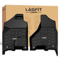 LASFIT Floor Mats for Ram 1500/2500/3500 Crew Cab 2013-2018 Front, for Ram 1500 Classic Crew Cab 2019-2024 All Weather TPE Custom Fit Car Mats Truck Front Liners 1st Row Only, Black - style: 1) 1500/2500/3500 | 2013-2018 |Crew Cab Front Floor Mats