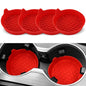 SINGARO Car Cup Holder Coaster, Silicone Cup Holder Insert, Universal Non-Slip Cup Holders, Car Accessories Interior for Women and Man 4 Pack Red - color: Red