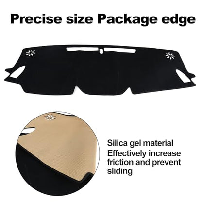 Dashboard Cover Mat for Subaru 2024 2025 2026 Crosstrek Accessories Black Flannel Material Anti-Slip Dash Cover Mat Sunshade Glare UV Rays Protector - size: for Subaru 2024-2026 Crosstrek