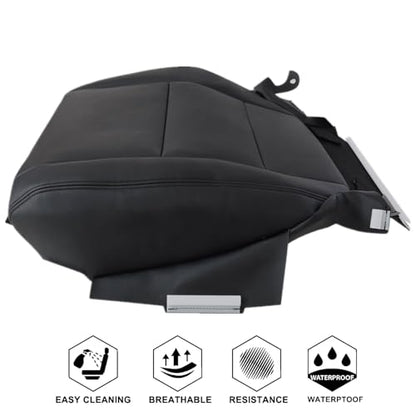 NLQR Front Driver and Passenger Side Bottom & Top Replacement Seat Covers Black Microfiber Leather Compatible with Honda Accord 2008-2012 - color: Black